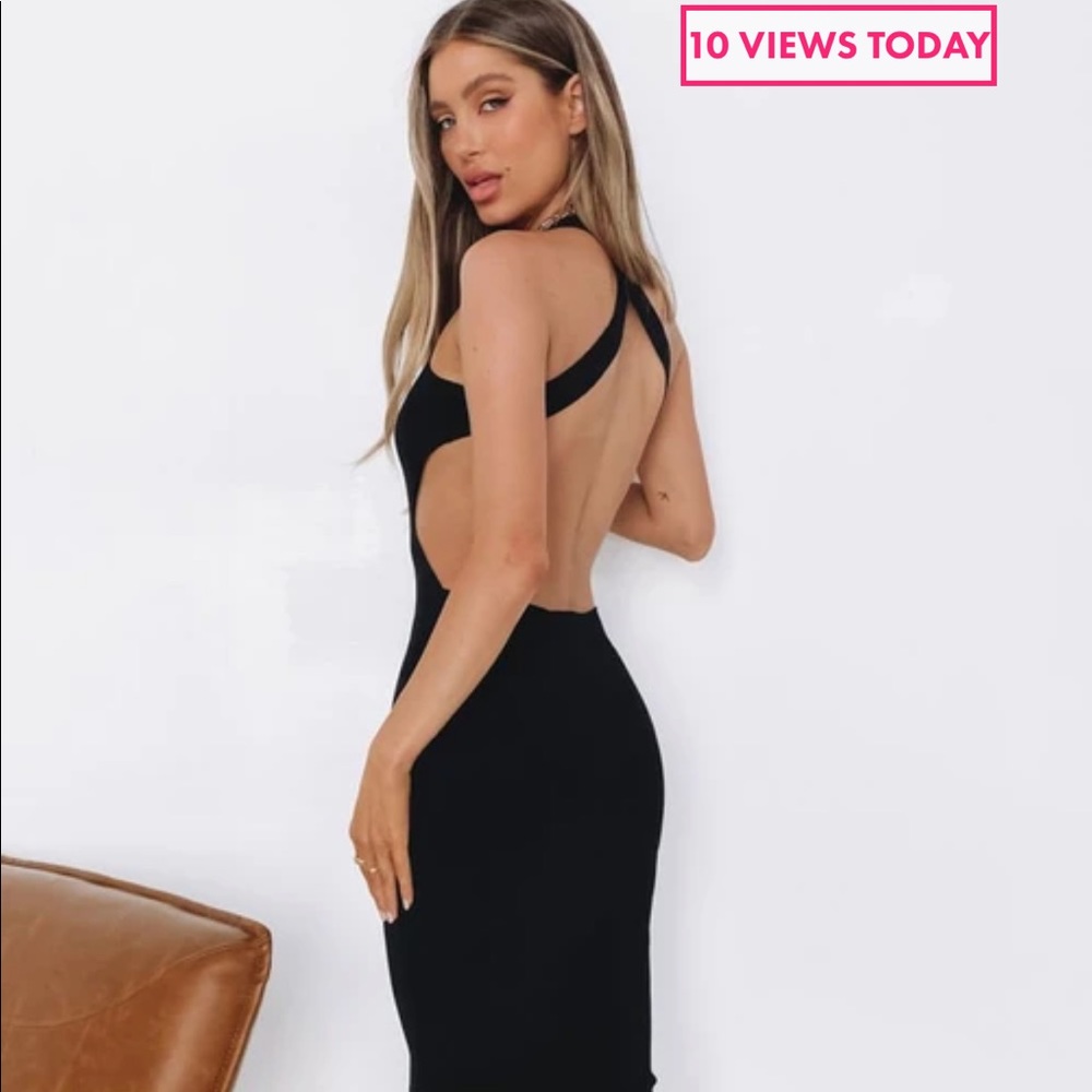 NWT Beginning Boutique Sexy Black Cutout Dress